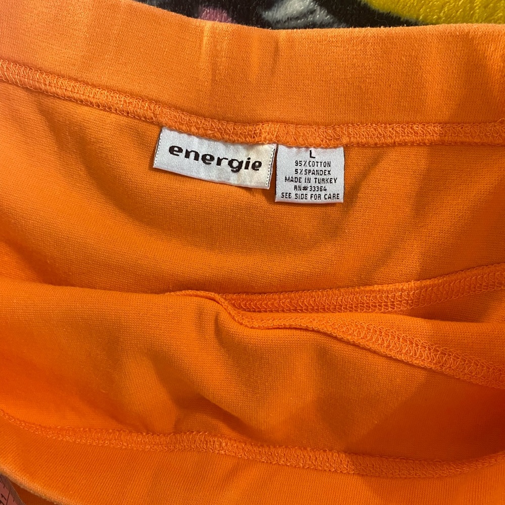 Orange energie y2k vintage skirt size large - Picture 3 of 3